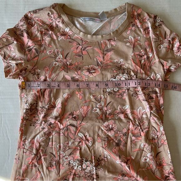NWOT Isaac Mizrahi! Short-Sleeve Knit Top Floral | Size XXS - Picture 8 of 9